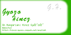 gyozo hincz business card